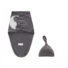 Miracle Baby Swaddle and Hat Set-Soft Baby en manta envolvente de algodón puro y ajustable Manta y gorras de bebé