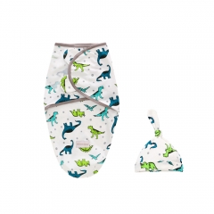 Miracle Baby Swaddle and Hat Set-Soft Baby en manta envolvente de algodón puro y ajustable Manta y gorras de bebé