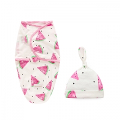 Miracle Baby Swaddle and Hat Set-Soft Baby en manta envolvente de algodón puro y ajustable Manta y gorras de bebé