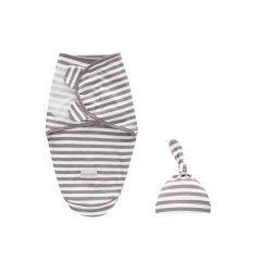 Miracle Baby Swaddle and Hat Set-Soft Baby en manta envolvente de algodón puro y ajustable Manta y gorras de bebé