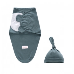 Miracle Baby Swaddle and Hat Set-Soft Baby en manta envolvente de algodón puro y ajustable Manta y gorras de bebé